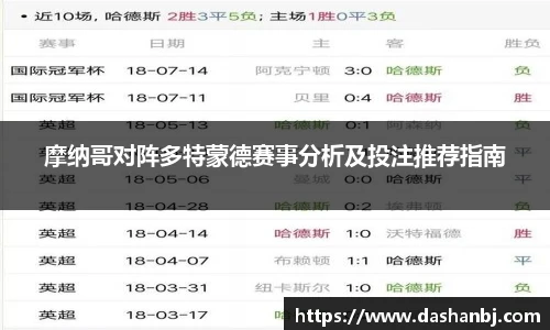 摩纳哥对阵多特蒙德赛事分析及投注推荐指南